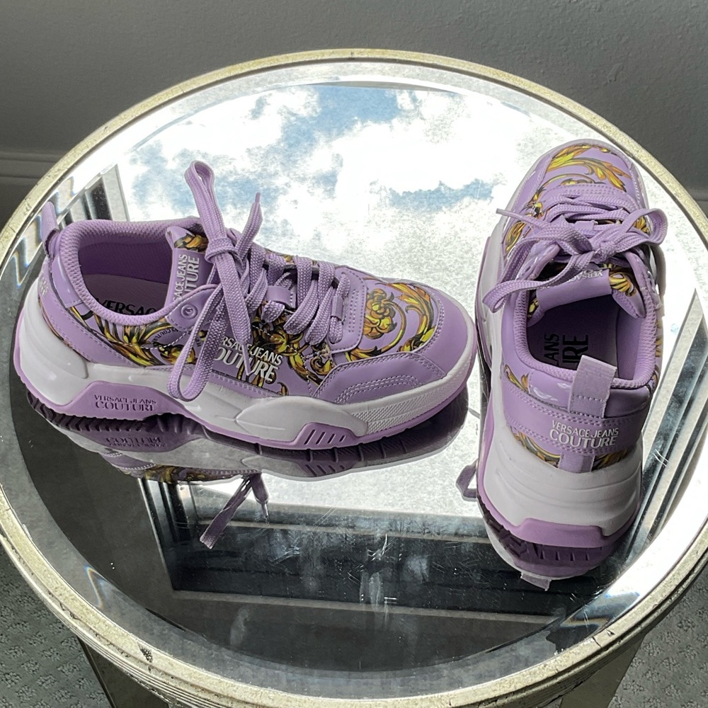 Versace Jeans Collection Lavender and White Sneakers - Picture 2 of 6